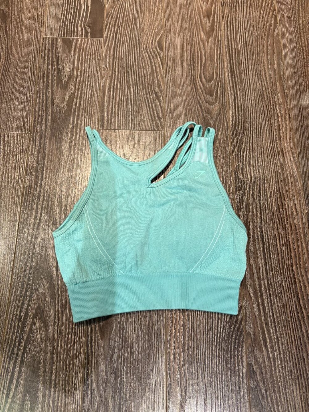 Gymshark Teal Seamless Strappy Sports Bra